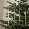 12pcs Transparent Christmas Icicle Pendants Acrylic Christmas Tree Ornaments  for Xmas Tree