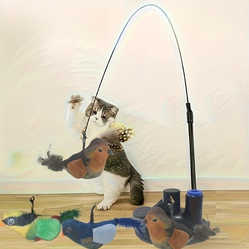 

Upgrade Auto-Flapping Bird Cat Toy: Real Chirping Sounds &Unbreakable Feathers|Self-Playing Window Teaser with 360° Suction Base 1pc