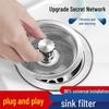 Universal Stainless Steel Kitchen Sink Drain Anti-Clog Filter and Vegetable Washing Basin Cover