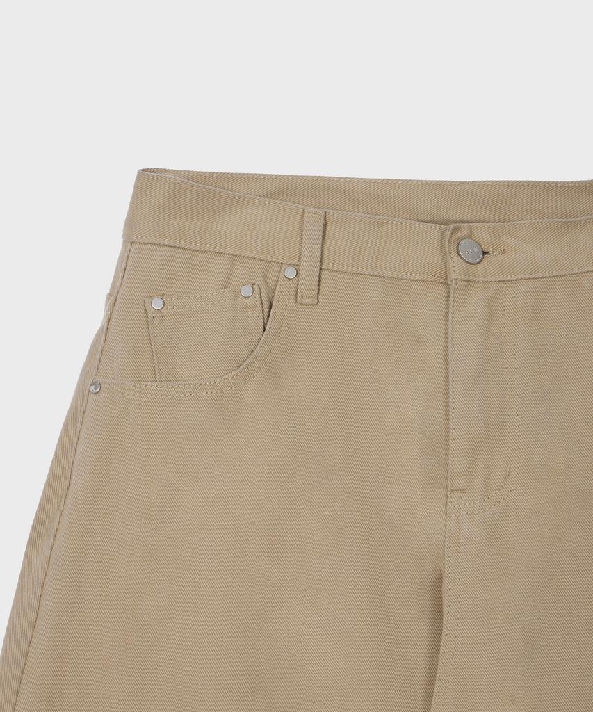 Good Life Works High Curved Wide Cotton Pants Beige