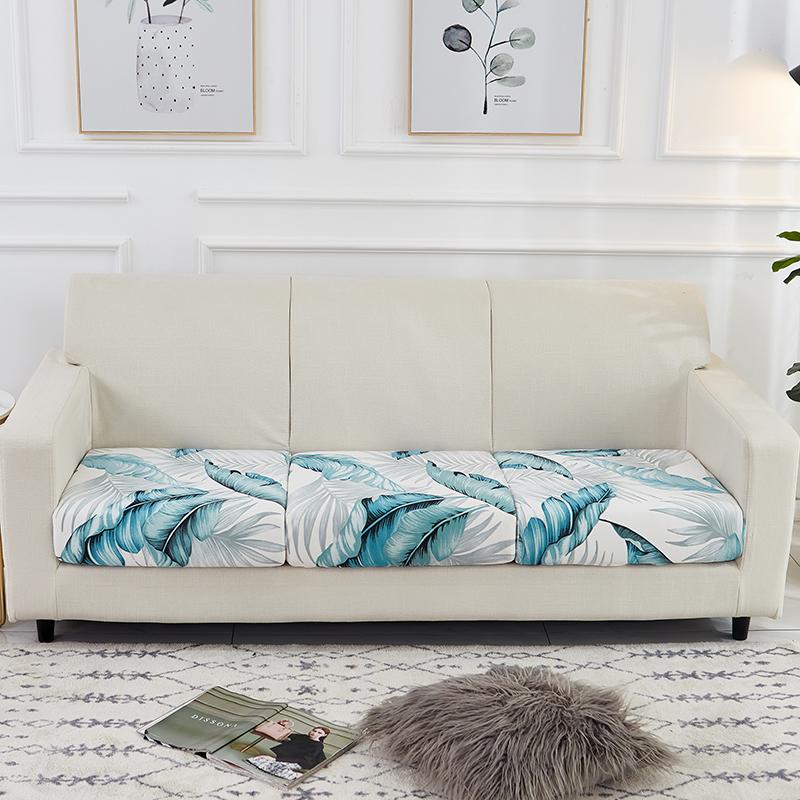 Printing Sofa Seat Cushion Cover For Furniture Elastic Protector Covers Pets Washable Removable Livingroom Sofas Cushion Case