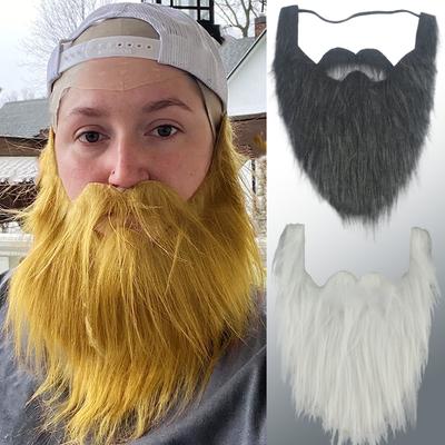 30CM Realistický Umělý Falešný Vous Dlouhý Chlupatý Knír Vous Dědeček Santa Claus Cosplay Halloweenský Kostým Party Rekvizity
