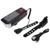 X AUTOHAUX 1 Solar and USB Rechargeable Bike Light with 3 Dimming LED ABS Headlight for Safe Night Red Modes, Waterproof, Lightweight, Riding,
