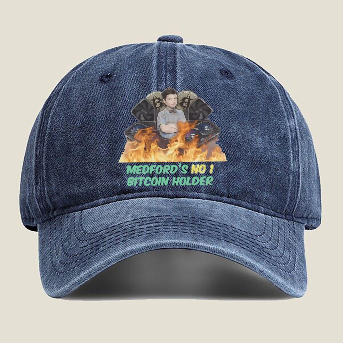 

Bitcoin Holder Humor Fashion Washed Baseball Cap Outdoor For Womens Unisex Female Beach Dad Hat Hip Hop One Size темно-синього кольору