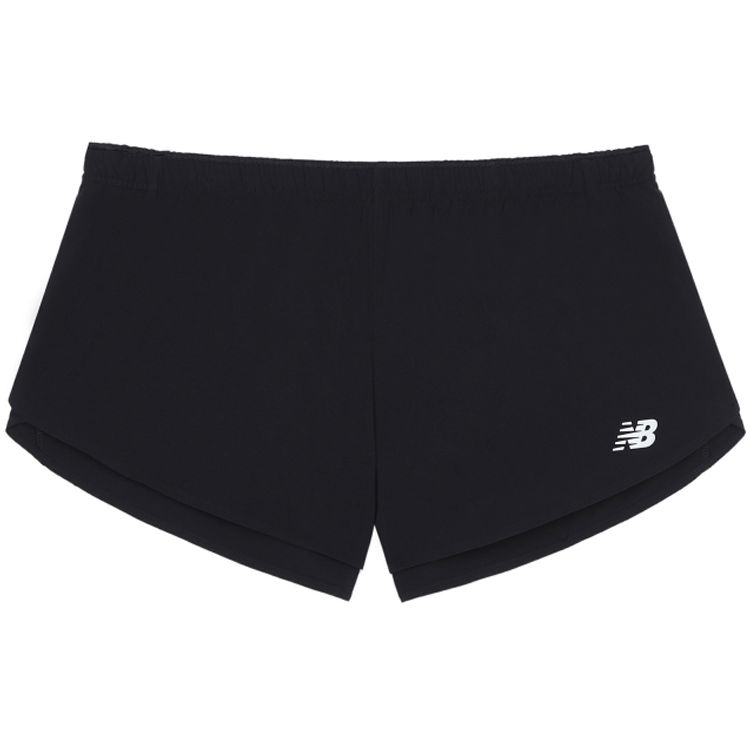

New Balance однотонный логотип с эластичной резинкой на талии, дышащие спортивные шорты, мужские штаны, черные MS01239-BK