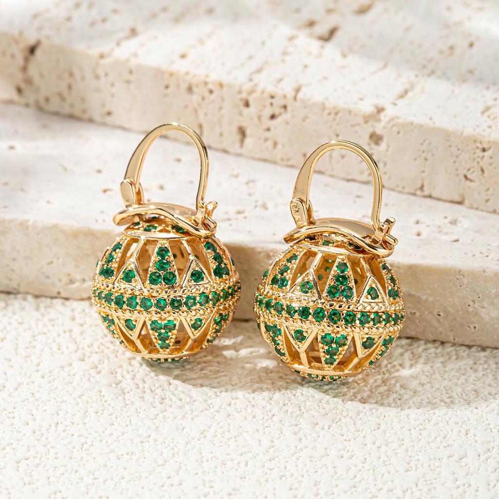Retro Colorful Court Style Earrings - Light Luxury & Elegant Design