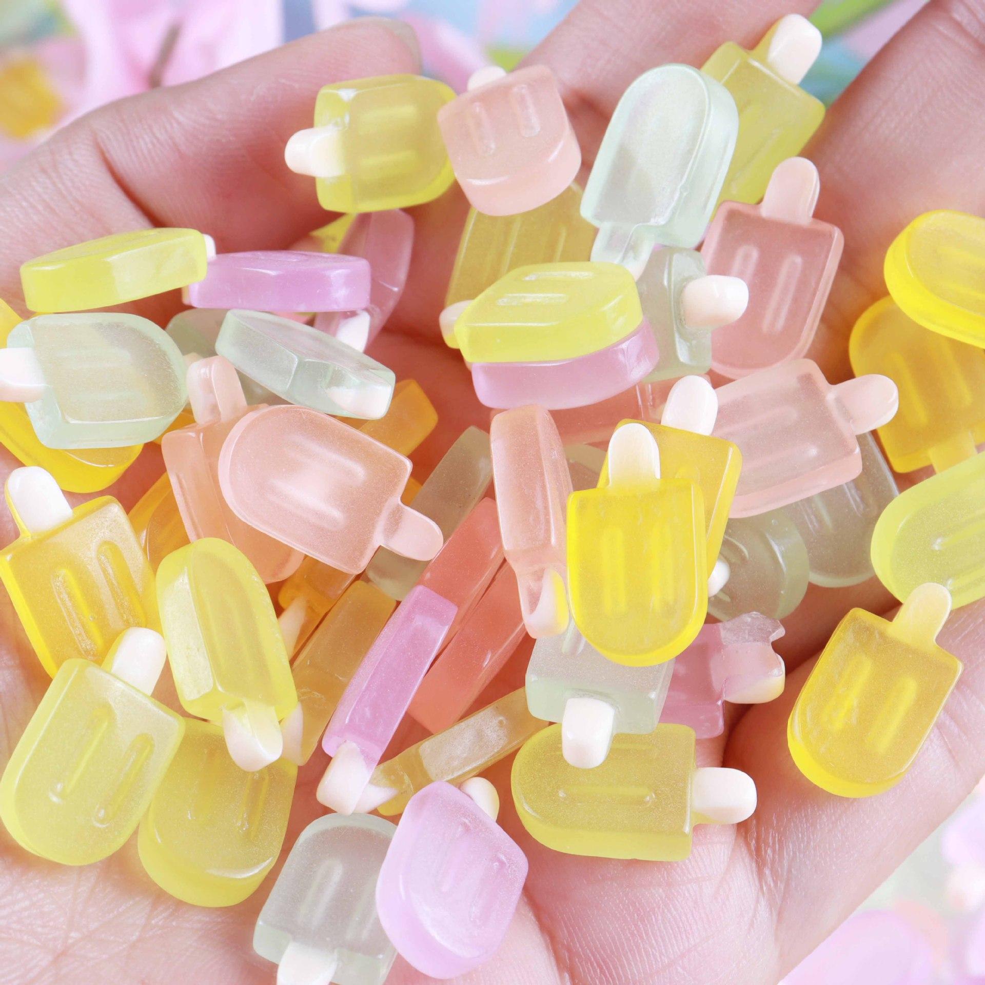 

Handicrafts Resin Ice Cream Charm Colorful DIY Keychain Christmas Gift Craft Decoration 10pcs разноцветный