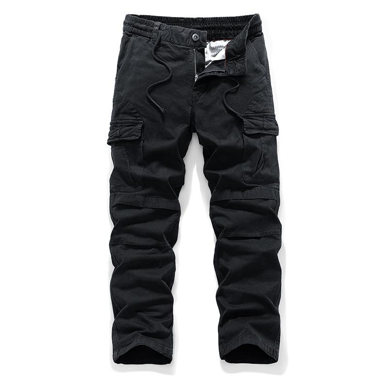 Spring and Autumn Men's Casual Overalls Versatile Outdoor Sports Multi-pocket Retro Straight-leg Pants Wear-resistant Trousers