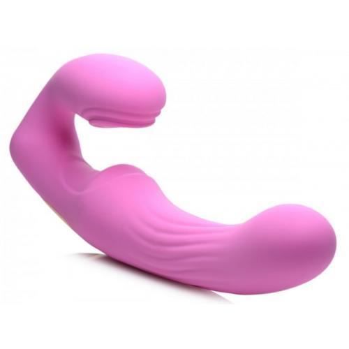 Strap U U-Pulse Silicone Vibrating Strapless Strap-On - Pink