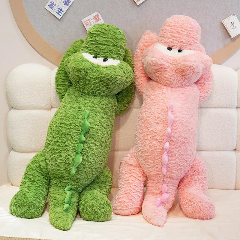 Soft Green Pink Dinosaur Animal Stuffed Plush Toy Doll Cute Crocodile Gift Girl Dolls Sleep Pillow Soft Room Decor Toy for Kid