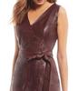 Women Soft Lambskin Formal Handmade Dress Genuine Leather Dress Stylish Burgundy