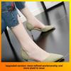 Spring Summer Women High Heels Pu Elegant Pointed Toe Slipon For Daily Wear