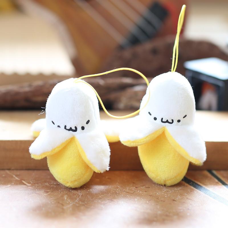 Cute Cute Skinned Little Banana Pendant Plush Toy Doll Bag Hanging Keychain Rag Doll Doll Doll