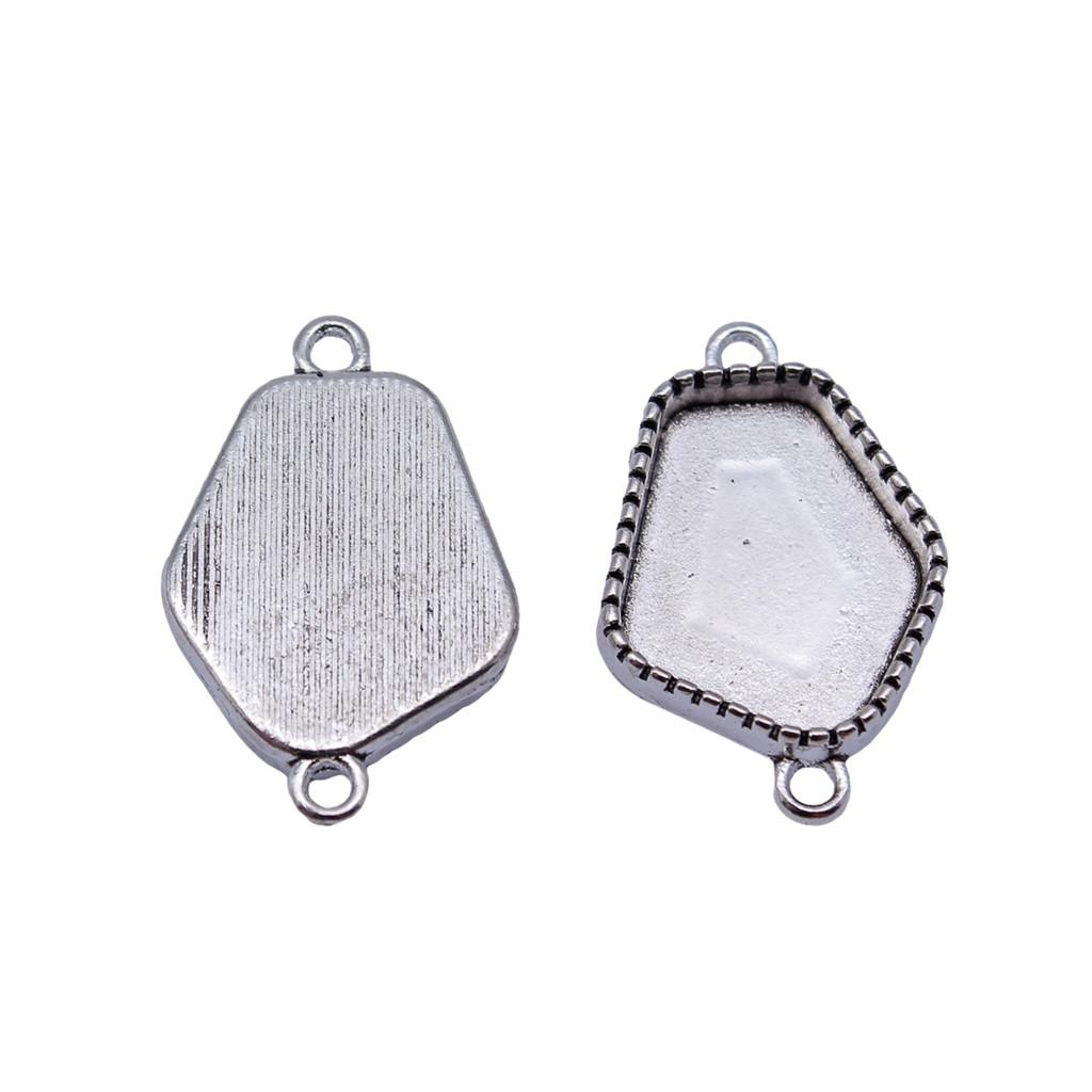 Vintage Metal Bezel Frames Resin Art Bezel Connectors For Photo Craft