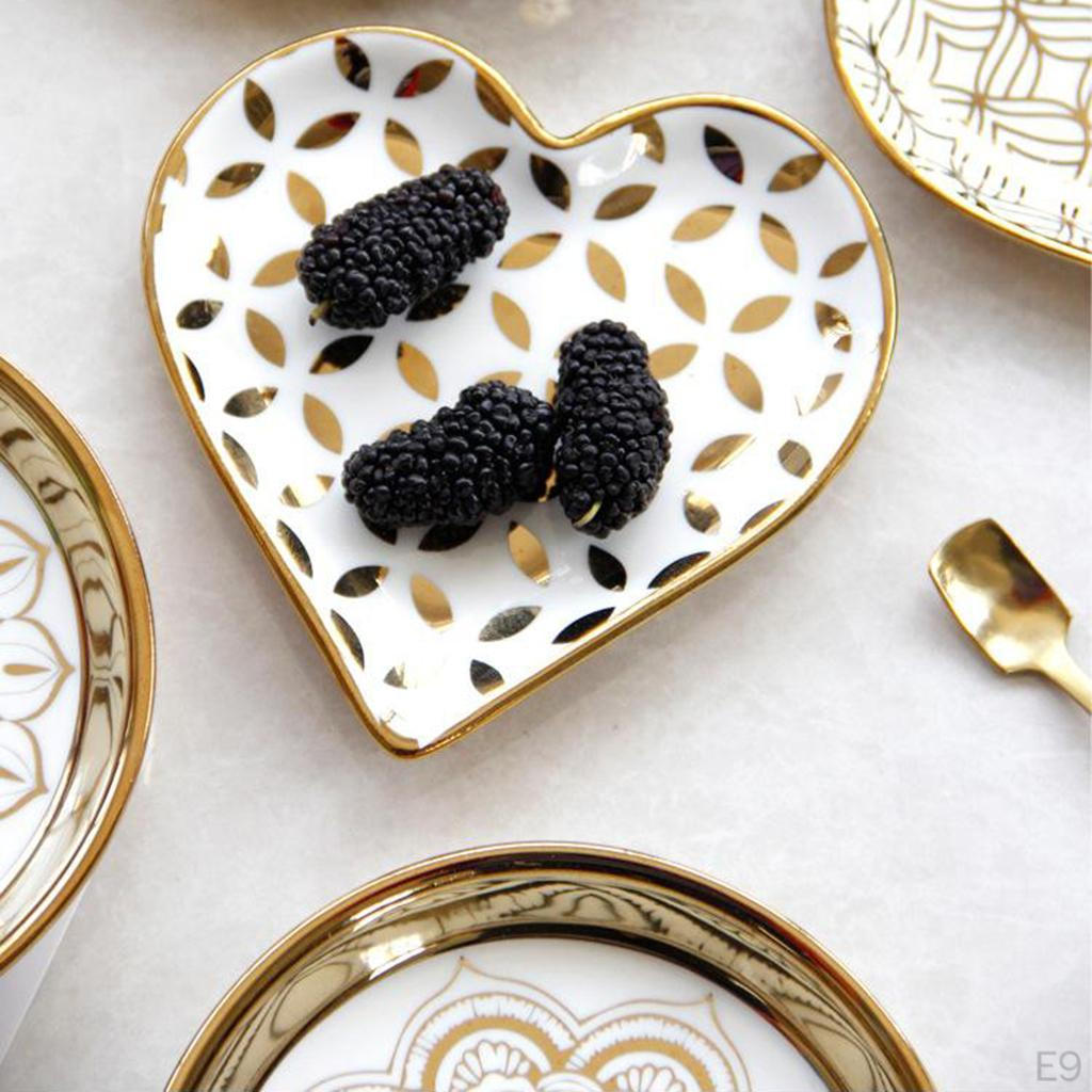 Piatto Ceramica Vassoio Delicato Gioielli Tavola Cucina Tavola Casa con per Collana