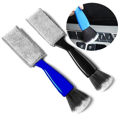 Car Cleaning Tools Air Conditioning Air Outlet Cleaning Dust Removal Soft Brush Multifunctional Auto Interior Cleaning Tool 1Pc