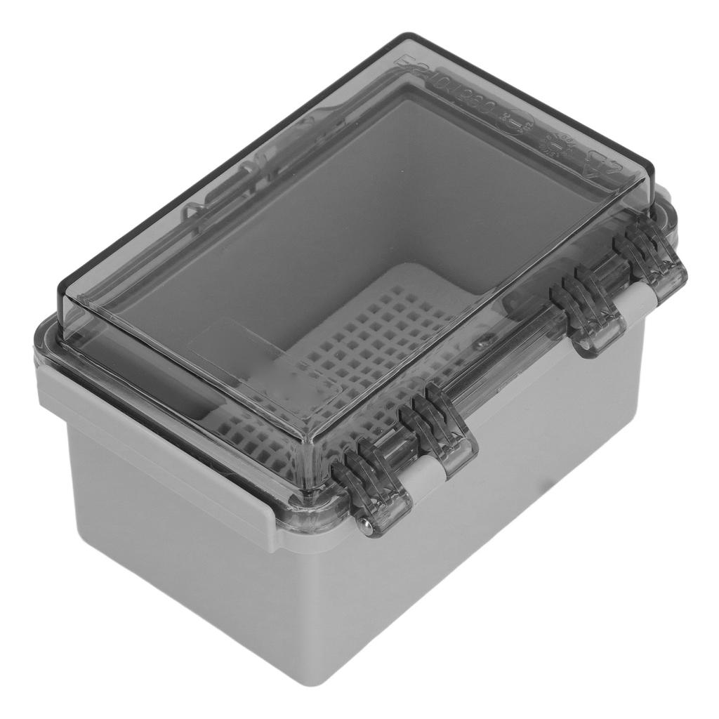 Distribution Box with Hinged Cover Mounting Plate Brackets IP67 Waterproof ABS Plastic Electrical En
