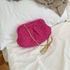 Strohtasche Damen Nischen-Design Geflochtene Kette Schulter Crossbody Klein Rotes Buch Beliebt Handgehalten Abendessen