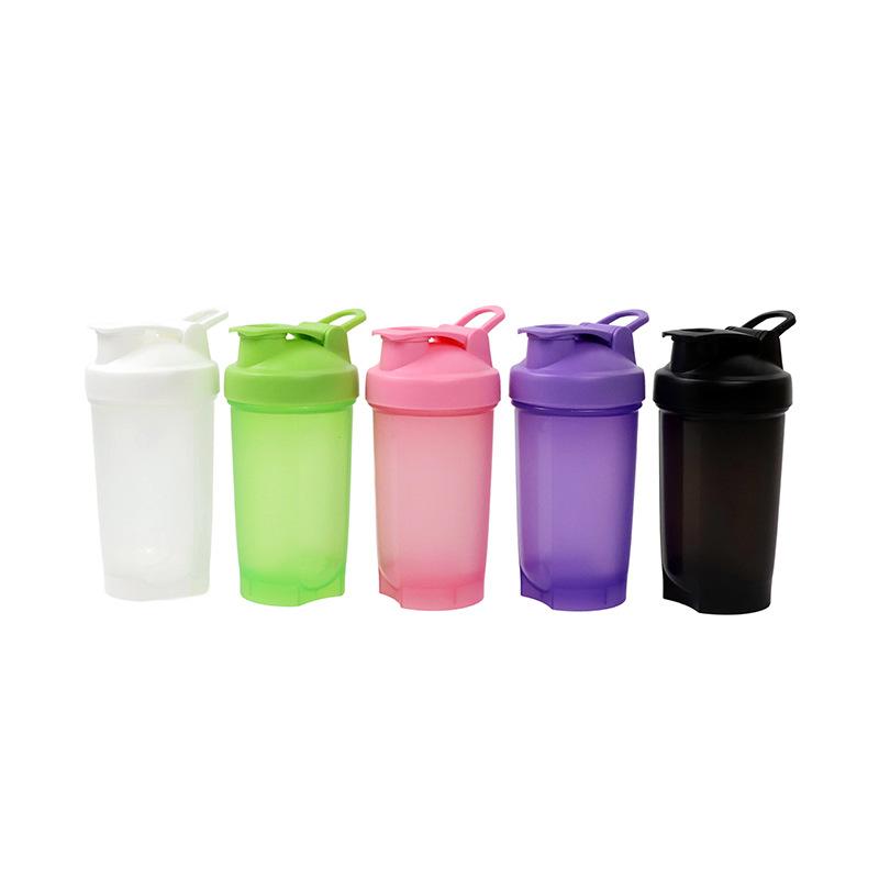 Water Bottle Large Capacity Plastic Cup with Handle 100ml Portable Sports Water Cup Outdoor Fitness Sports Protein Powder Shaking Cup