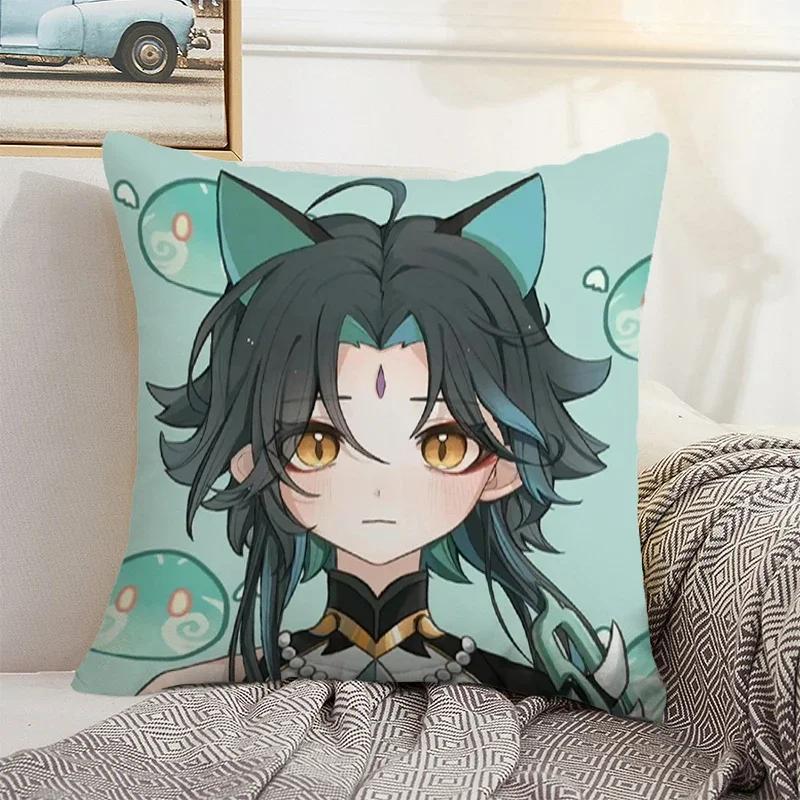 Genshin Impact Cushion Cover 45*45 Pillow Covers Decorative Sofa Cushions Pillowcase  Pillows Decor Home Pillowcases