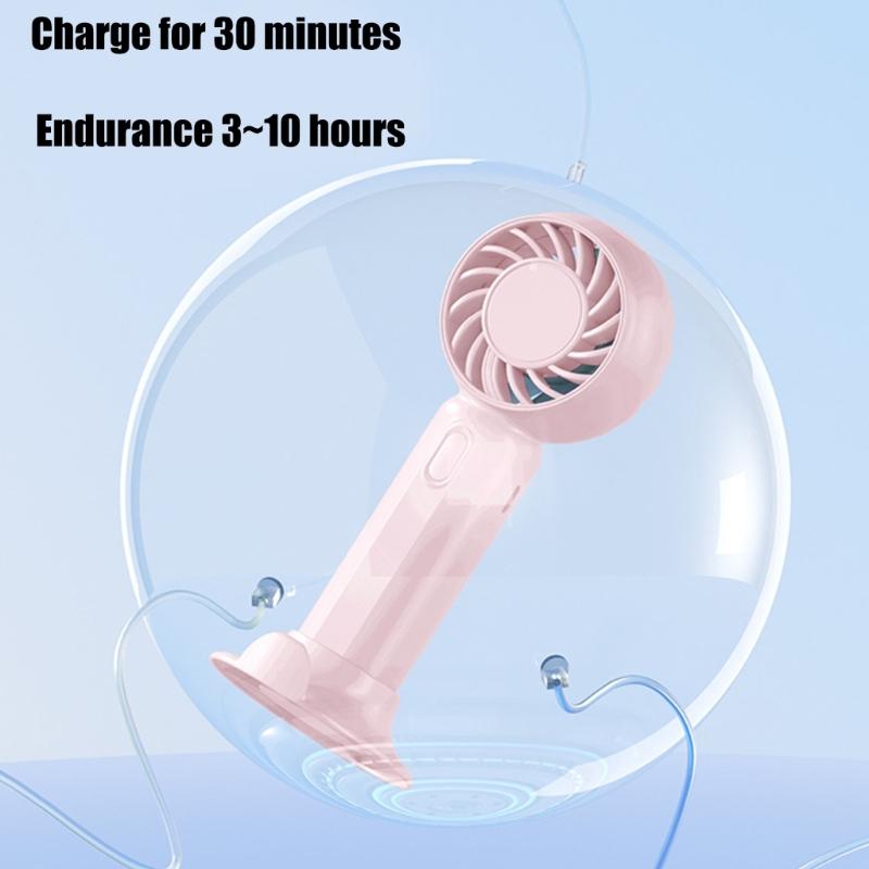 Handheld Cooling Fan Portable USB Charging Electric Fan with Adjustable Three Speed Setting for Home Or Outdoor Activity