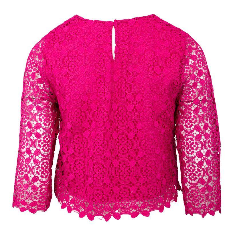 Blouse fuchsia à dentelle Bleya Femme LA PETITE ETOILE