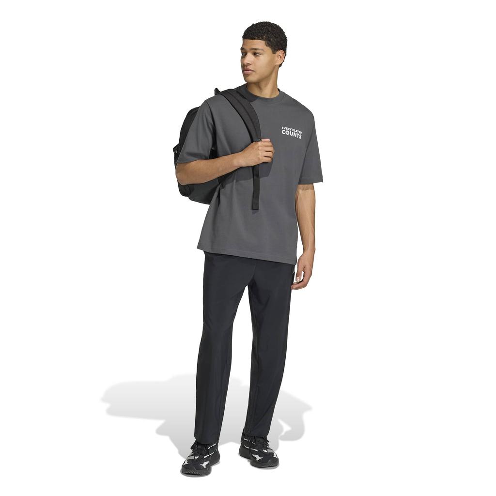 VERBIAGE Badge IY181 Dark Grey Heather Solid Grey L [Adidas] Short-sleeved T-shirt Men's (KB4890)