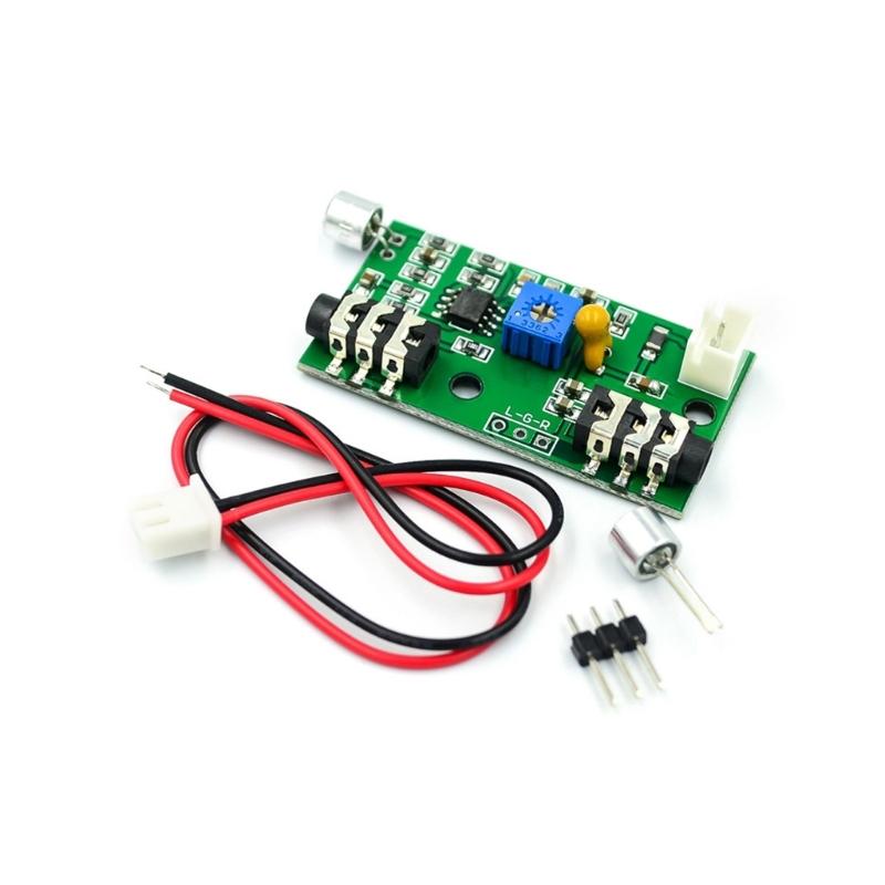 High Sensitivity Audios Amplification Board Microphone Amplifier Module Customizable Gains Adjustment 3.5mm Output 2.6-10V