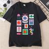 Sea Fish Creatures T Shirt Boho Marine Life Graphic Tee Casual Round Neck Printed Sea Lover Retro Top Hippie Summer Crew Neck