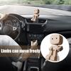 Shaking Wooden Man Figurine Man Tabletop Decor Creative Statue for Car Dashboard Study Shelf Display Desk Bedroom Living Room