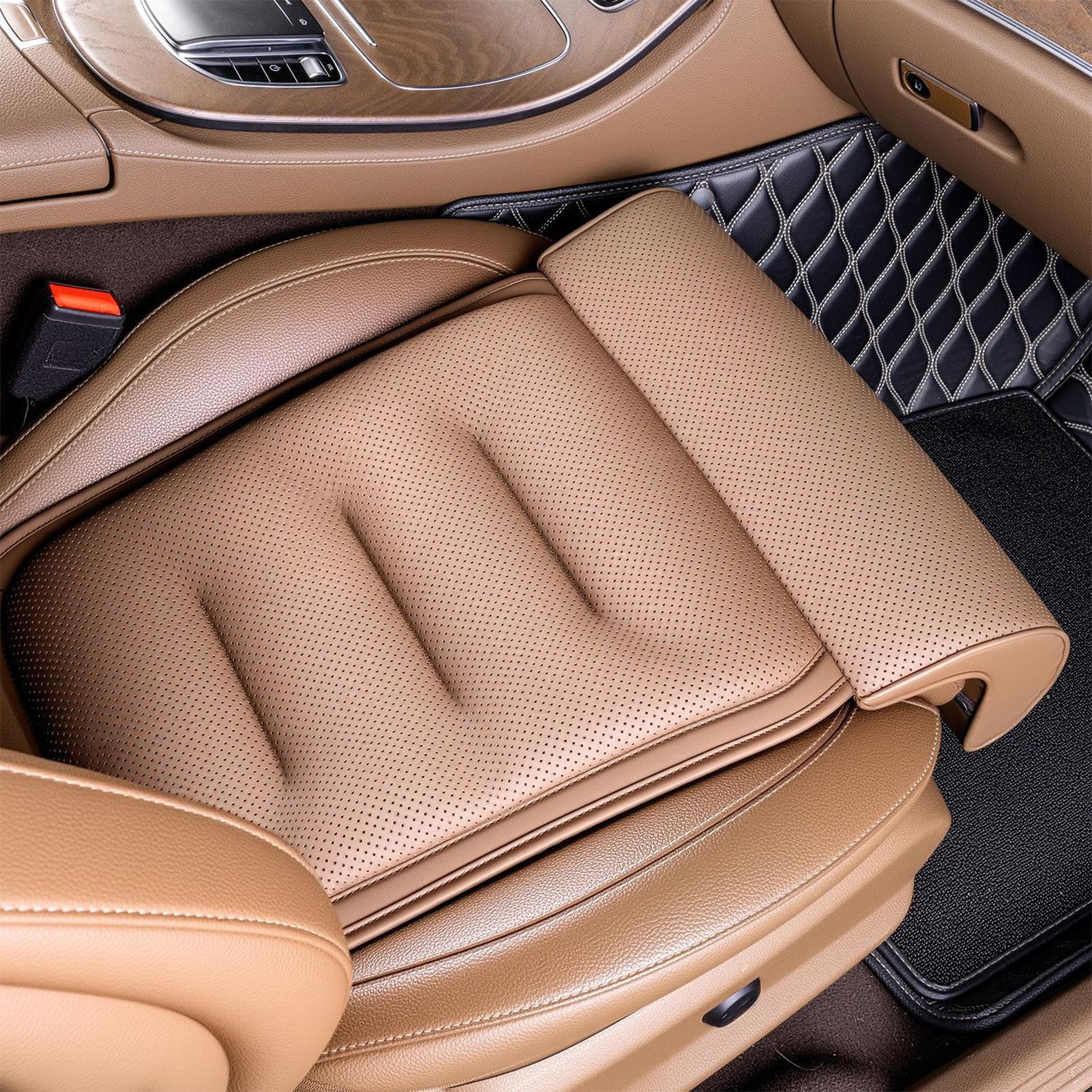 Car Seat Leg Extender Adjustable Non-Slip Comfortable Vehicle Accessories Car Leg Extender Back Support Pad for Front Rear nero