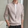 New Autumn Winter Men's Knitted Sweater High Quality Jacquard Raglan Style Versatile Jacket