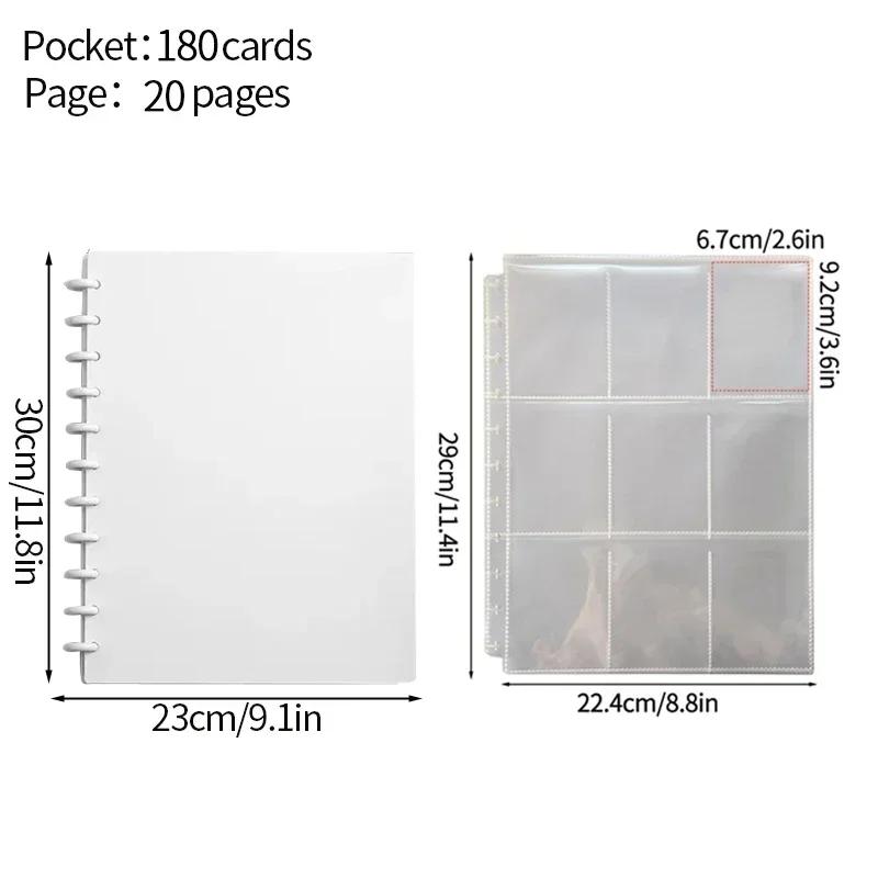 4/9Grids Kpop Photocard Binder Large Capacity Photo Album Idol Cards Storage Book Photo Protector Cover Binder With 20 Pages Set