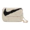 New Nike Sportswear Futura 365 Faux Fur Crossbody Bag 1L Guava Ice/Guava Ice/Black FB3048-838