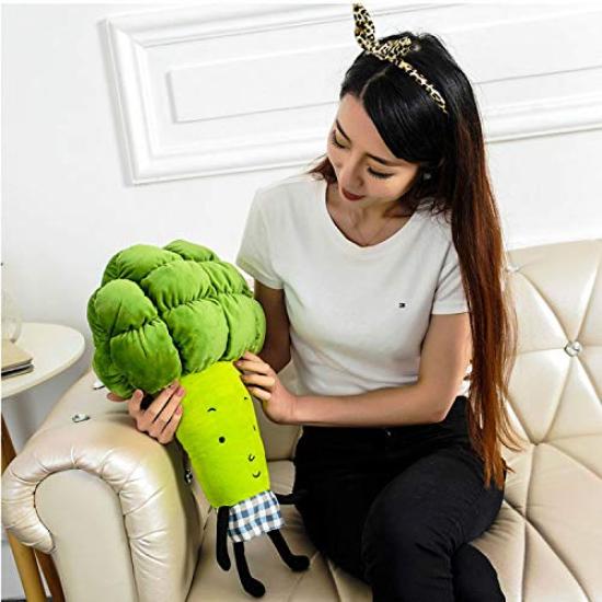 [Qingyun LEE] Food Vegetable Body Pillow, Vegetable Plush Cushion, Vegetable Cushion Figurine, Gift, Broccoli