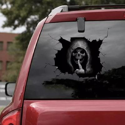 Pegatina de Coche con Diseño de Calavera, Decoración de Vehículo de Moda, Diseño Personalizado Único para Tu Coche, Elegante Accesorio para Automóvil