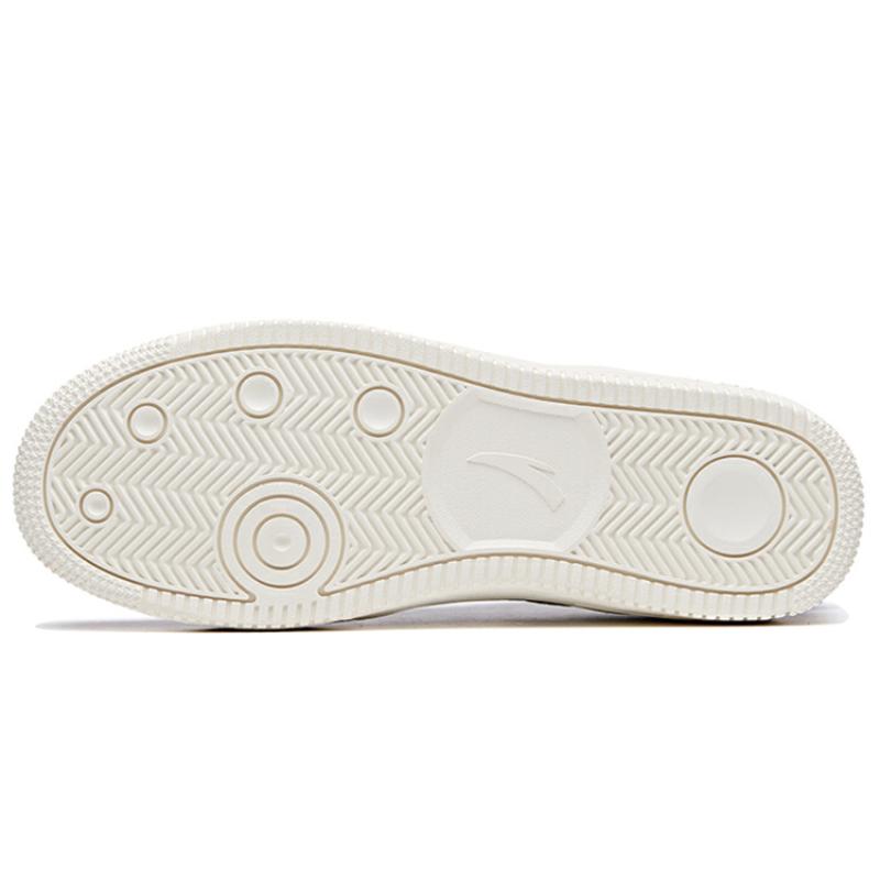 Anta Textile, Synthetic Leather Low top Coverage Slip Resistant Skateboard Shoes Men's Black White Sneakers 912018022-3