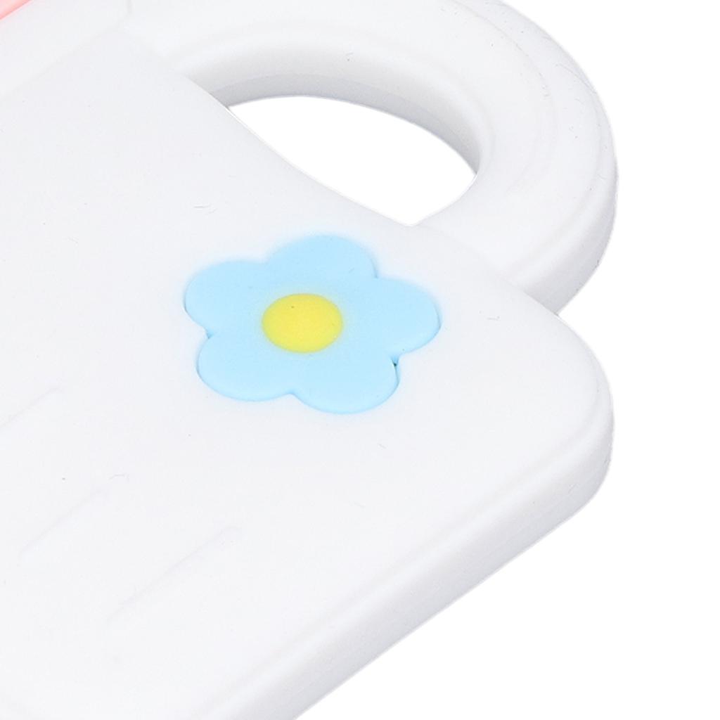 Baby Teether Cartoon Bottle Shape One Piece Soft Flexible Baby Silicone Teether Baby Teething Chew Toys