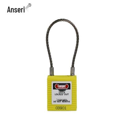Ansell Steel Cable Lockout Tagout Safety Padlock