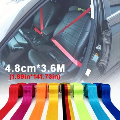 Auto 3.6 Meters Universal Strengthen Seat Belt Webbing Fabric Racing Car Modified Seat Safety Belts Harness Straps