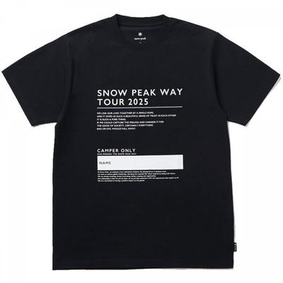 Snow Peak Spw Tour 2025 T ShirT Men S BLack L Size TS 25Su10204019