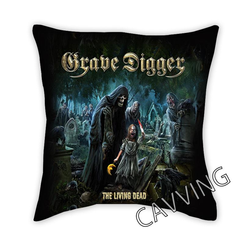 

Grave Digger Band 3D-печать Полиэстер Декоративные наволочки Бросок Чехол для подушки Квадратные наволочки на молнии Подарки Наволочки