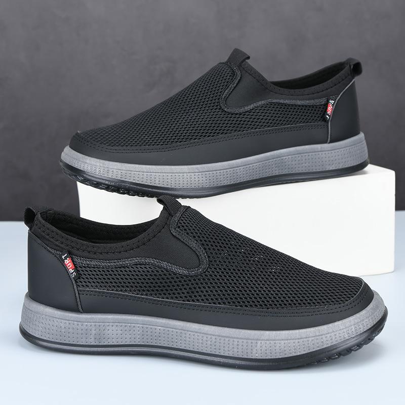 Summer breathable cloth shoes men's lightweight soft-soled casual shoes men's mesh shoes