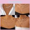Geometric Pearl Bow Necklace With Adjustable Length For Fashion Enthusiasts