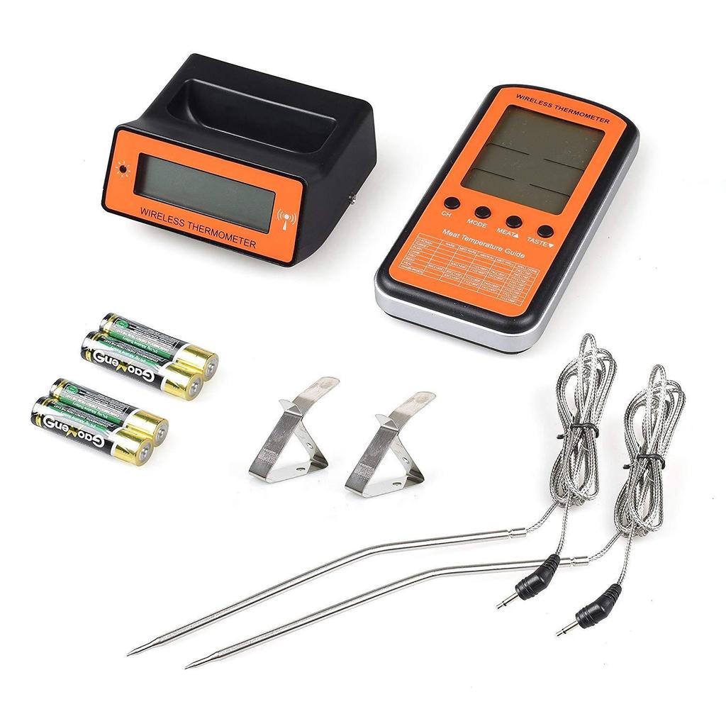 Wireless Dual Probe BBQ & Oven Meat Thermometer for Home Cooking