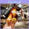 Stylish Cartoon Bug-eyed Zebra Keychain Gift Colorful Cute Keyring Accessory