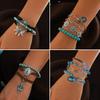 Ethnischer Stil Retro Imitation Türkis Kaktus Anhänger Armband Set Personalisiert Mehrere Elemente Perlen Schmuck