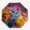 1pc Mega Man Automatic Opening Folding Outdoor Umbrella - 8 Bone Iron Frame, Suitable for Fans, Travel, Daily Use, Gift for Occasions.L013
