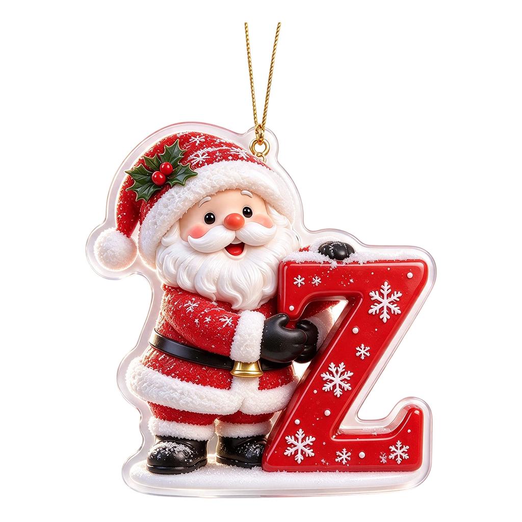 2D Acrylic Hanging Ornament with Theme Design for Christmas Tree Decor, Holiday Party Decoration and Gift