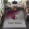 Crystal Velvet Rug Burnley Football Print Custom Name Text Floor Mat Home Decor